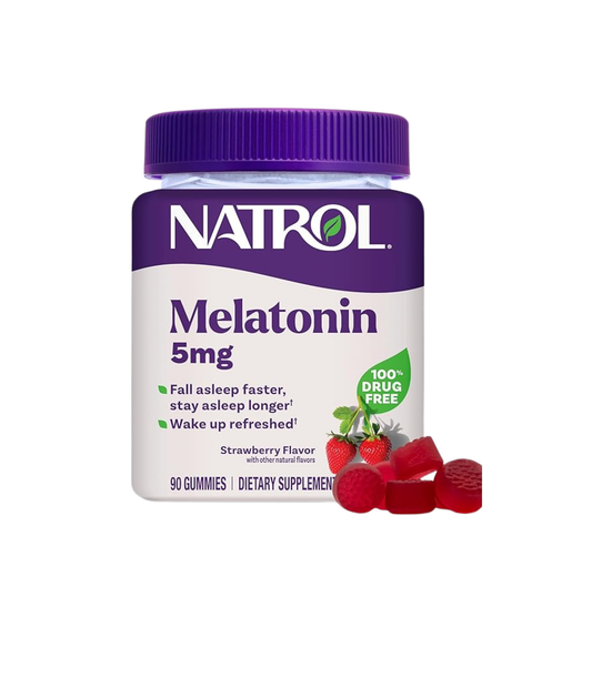 Gomitas de melatonina, apoyo para dormir, 90 gomitas de melatonina para adultos con sabor a fresa, 5 mg de ayuda para dormir para adultos