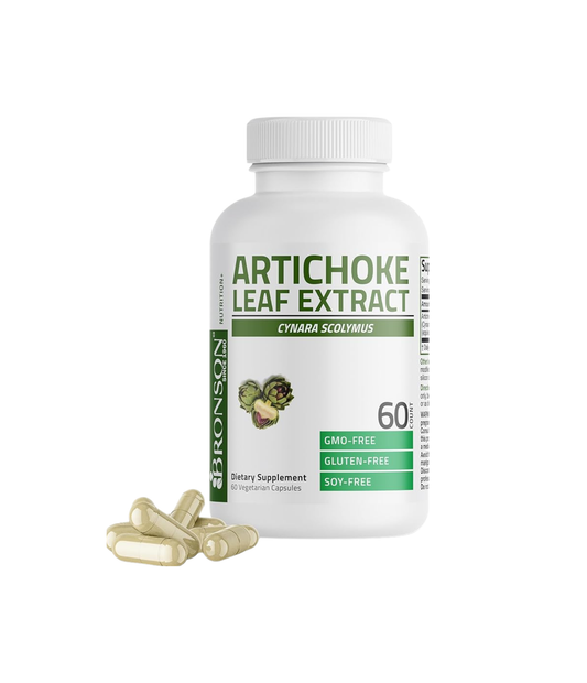 Hoja de alcachofa extra fuerte apoya la digestión saludable función hepática saludable, sin OMG, 60 cápsulas vegetarianas