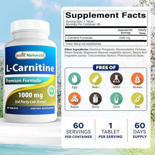 L-Carnitina 1000mg 60 tabletas