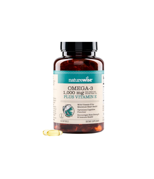 Suplemento de aceite de pescado Omega 3 extra fuerte – 1000 mg por porción – 600 EPA y 400 DHA y vitamina E – Apoyo para la salud del corazón y el cerebro – Sabor a limón, sin OMG – 60