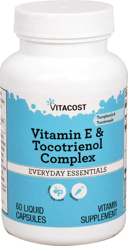 Complejo de vitamina E y tocotrienol de Vitacost - 60 cápsulas líquidas