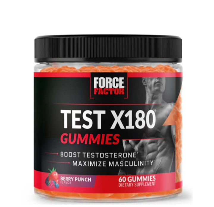 Gomitas potenciadoras de testosterona Test X180 sabor a frutos rojos (60 gomitas)